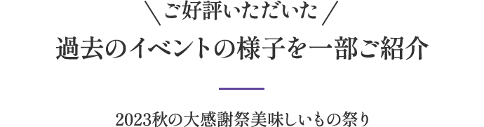 過去のイベントの様子を一部ご紹介